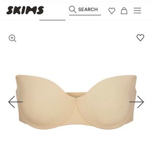 🌟 NWT SKIMS Smoothing Intimates Unlined Strapless Bra 36A Sand SOLD OUT 🌟